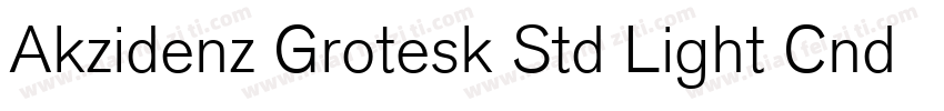 Akzidenz Grotesk Std Light Cnd字体转换